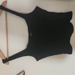 Maeve by Anthropologie‎ Black ribbed corset tank